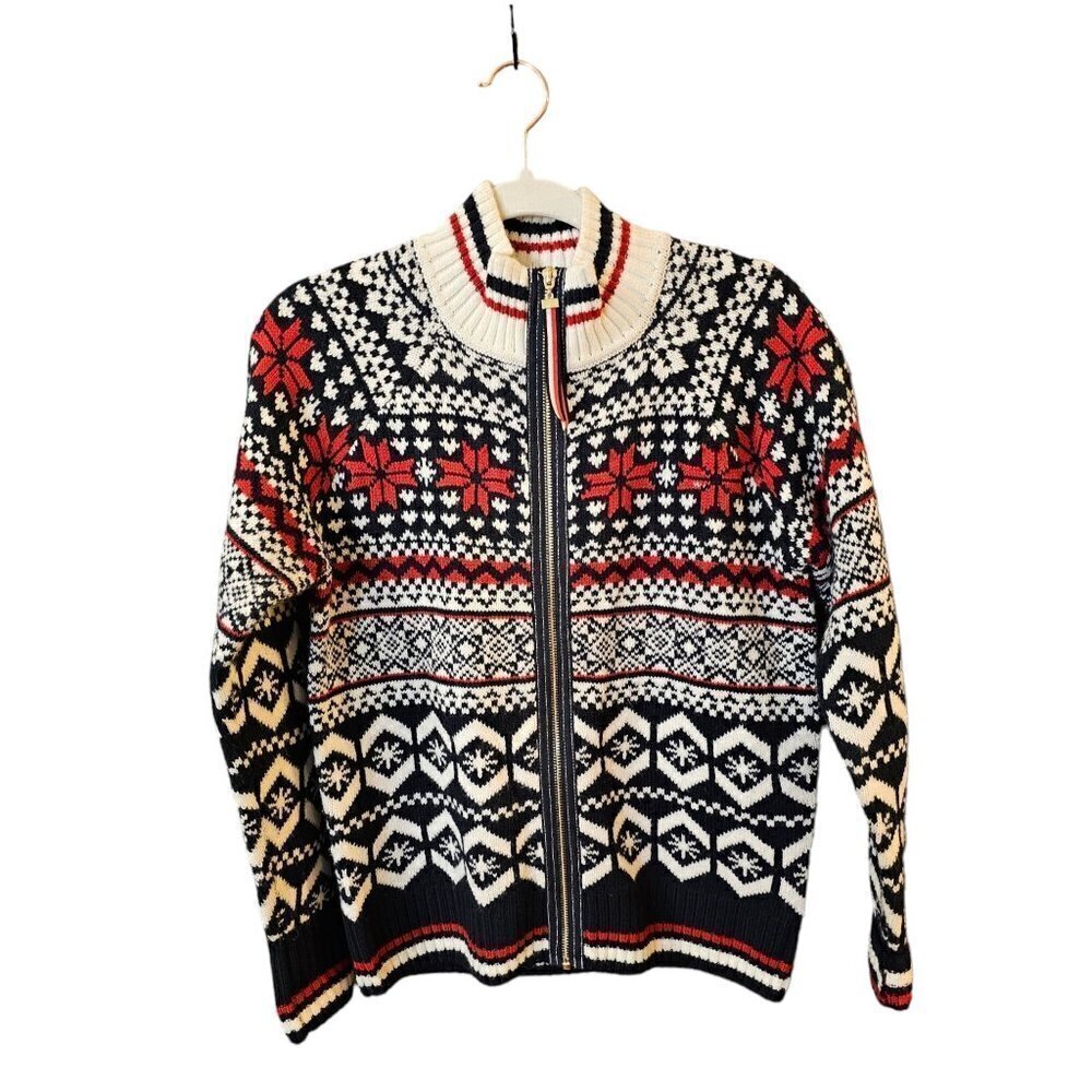 Tommy Hilfiger Black and Red Patterned Cardigan
